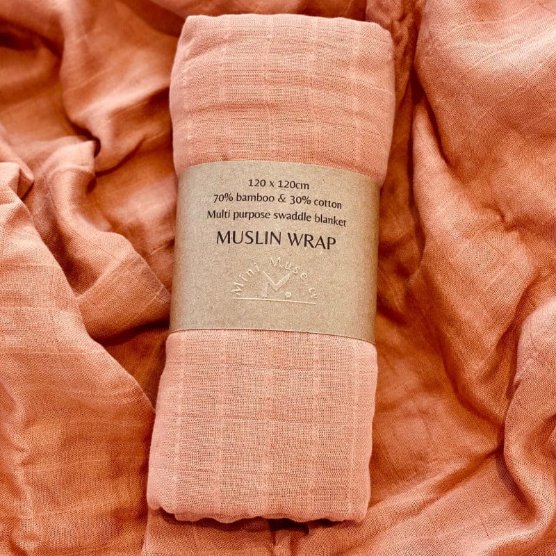 Muslin Wrap - Red Sand - Mini Muse co.