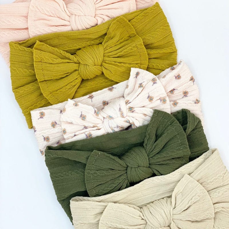 Top Knot Cable Braid Bow Headband - Mini Muse co.