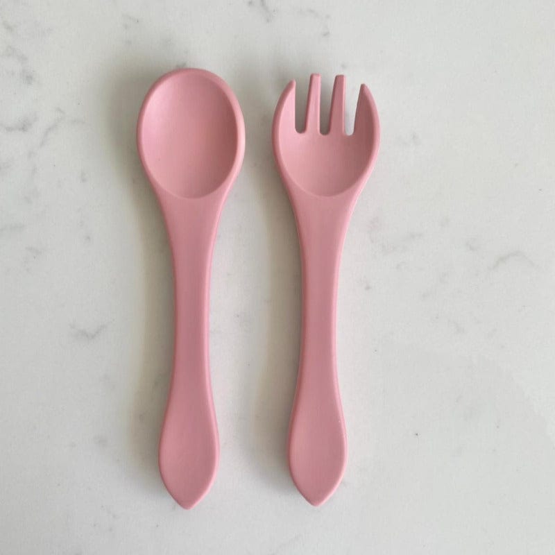 My First Silicone Spoon & Fork Set - Mini Muse co.