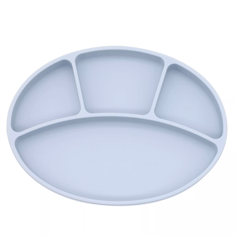 Silicone Divided Suction Plate - Oval - Mini Muse co.