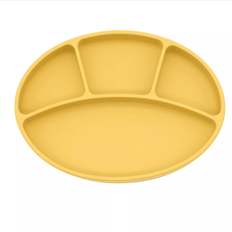 Silicone Divided Suction Plate - Oval - Mini Muse co.