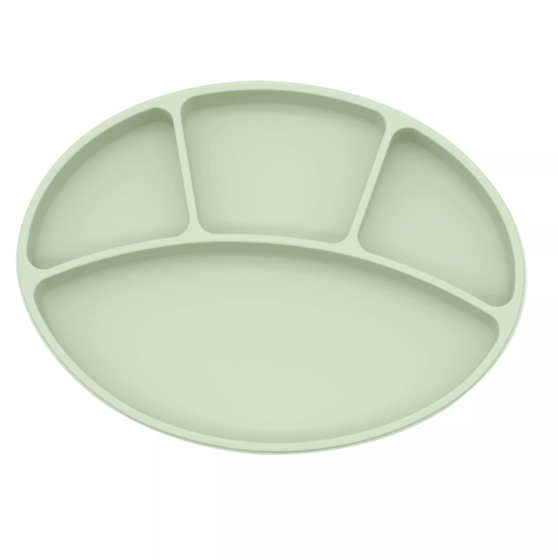 Silicone Divided Suction Plate - Oval - Mini Muse co.