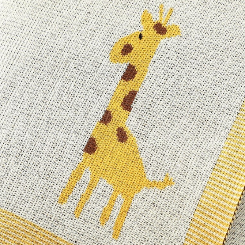 Frank the Giraffe Blanket | Cotton Baby Blanket – Mini Muse co.